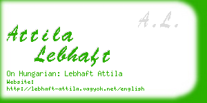 attila lebhaft business card